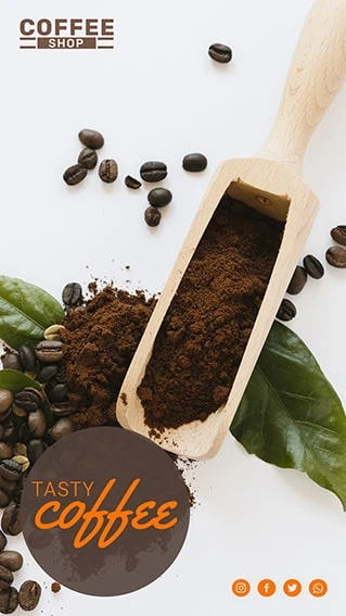 دانلود طرح لایه باز استوری اینستاگرام مخصوص تبلیغ کافی شاپ و قهوه فروشی شامل 9 طرح جذاب با دو ورژن فارسی و انگلیسی 10