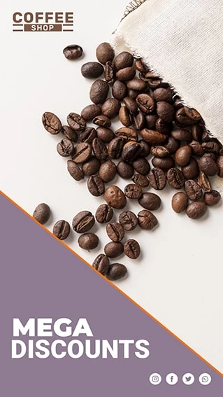 دانلود طرح لایه باز استوری اینستاگرام مخصوص تبلیغ کافی شاپ و قهوه فروشی شامل 9 طرح جذاب با دو ورژن فارسی و انگلیسی 15