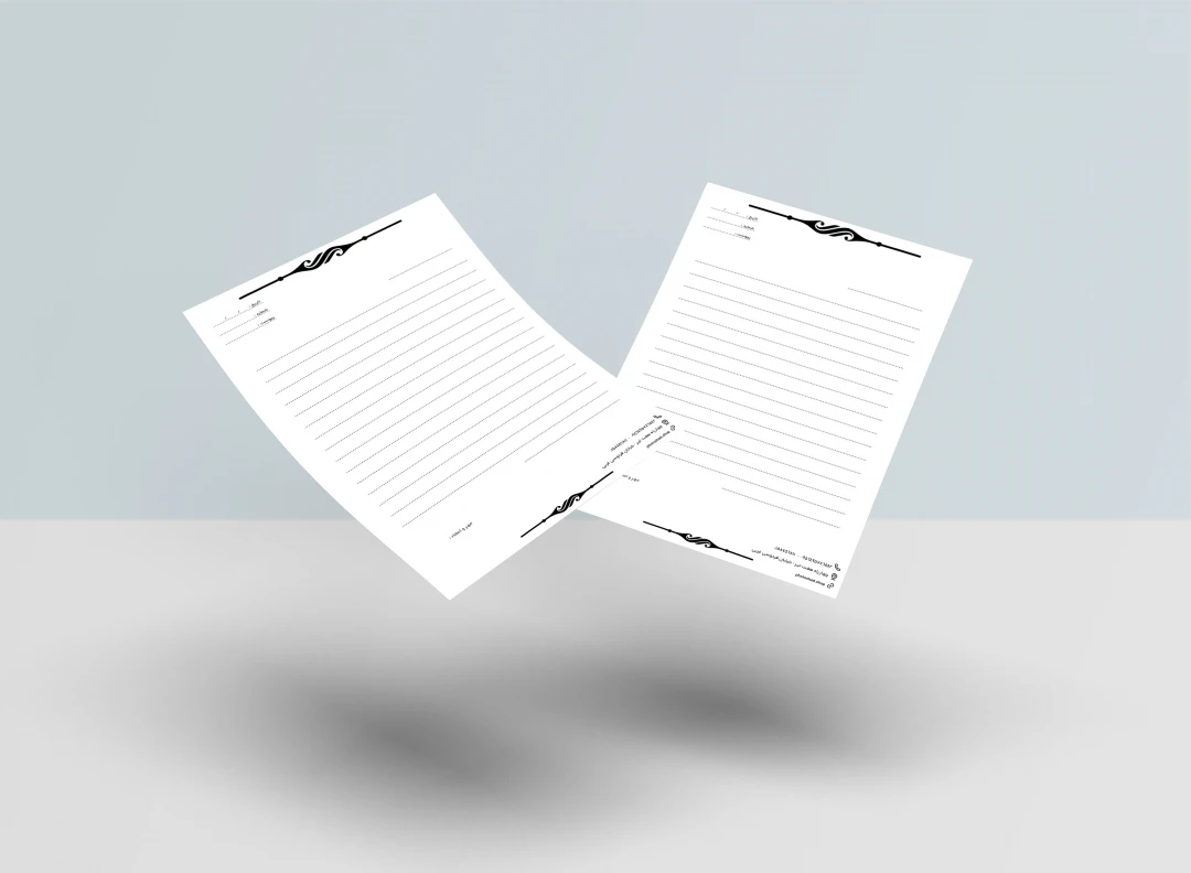 سربرگ سفید مشکی کد 8754 3