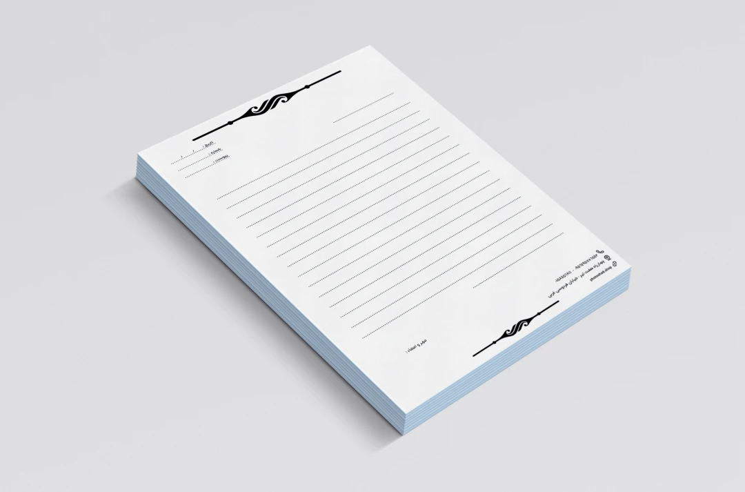 سربرگ سفید مشکی کد 8754 10