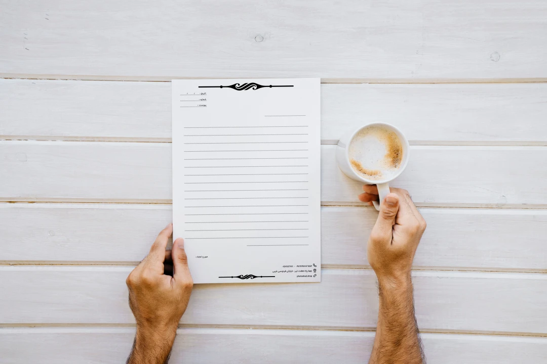 سربرگ سفید مشکی کد 8754 12