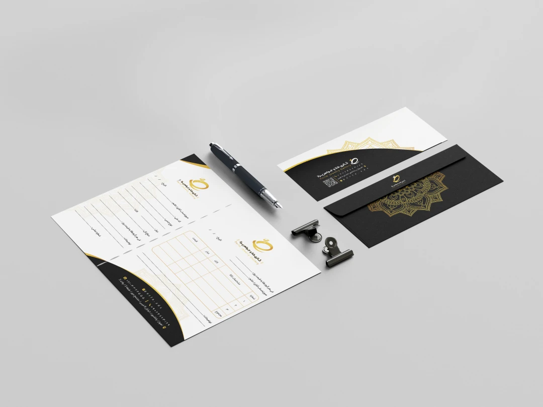 طرح فاکتور و پاکت طلافروشی 4