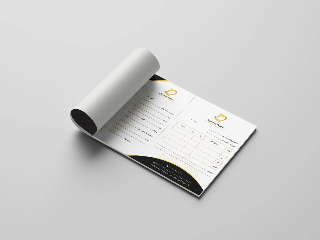 طرح فاکتور و پاکت طلافروشی 5