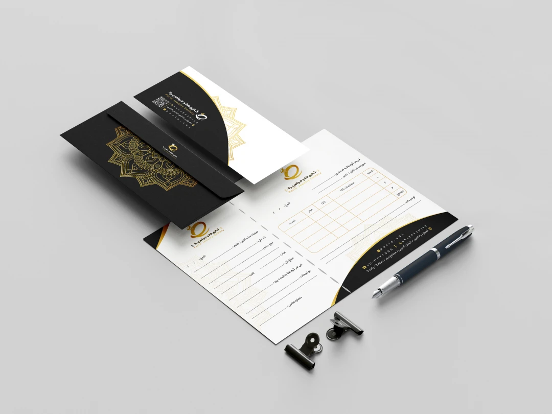 طرح فاکتور و پاکت طلافروشی 6