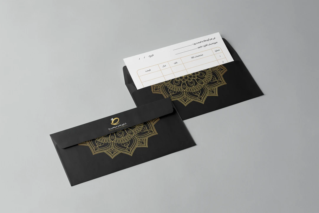 طرح فاکتور و پاکت طلافروشی 8