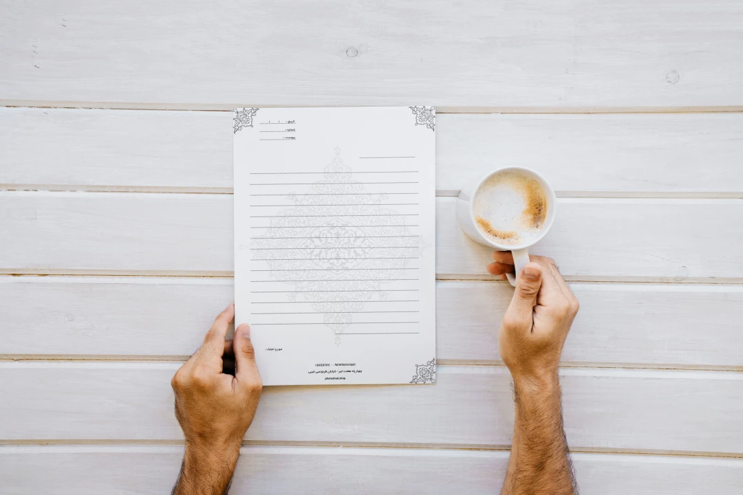 سربرگ مشکی سفید کد 8476 12