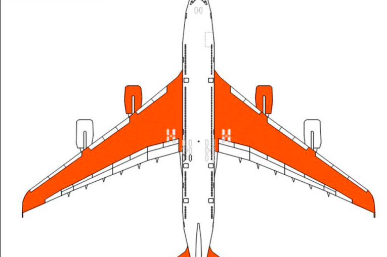 دانلود پروژه آماده اتوکد طرح دو بعدی اتوکد هواپیما ایرباس Airbus 380