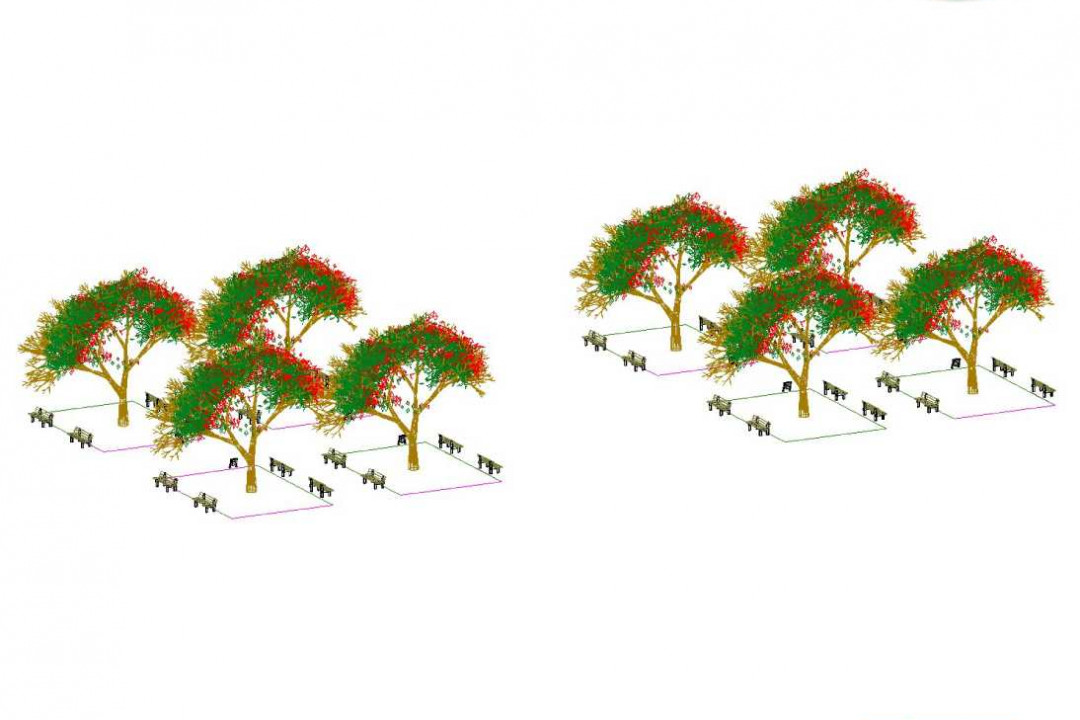 دانلود پروژه آماده اتوکد طرح سه بعدی درخت