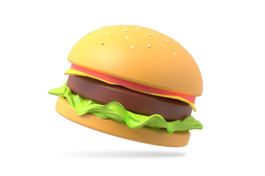 آیکن 3D (سه بعدی) همبرگر