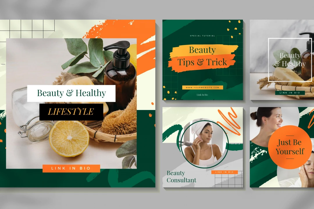 دانلود قالب پست اینستاگرام خدمات زیبایی پوست