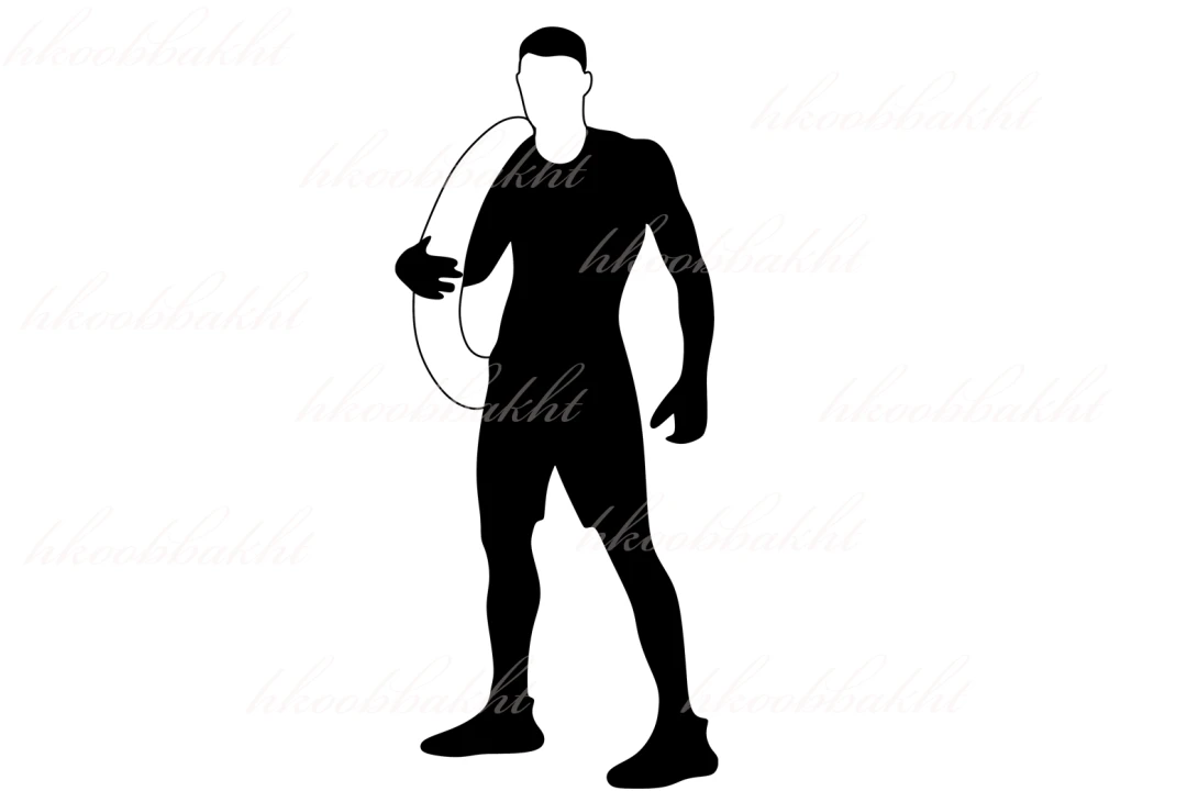 دانلود طرح وکتور مرد بدنساز در حال نگه داشتن طناب سنگین جهت طراحی تراکت تبلیغاتی بدنسازی آقایان