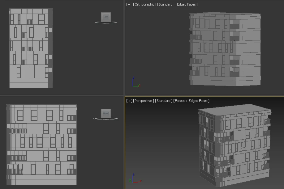 مدل سه بعدی پروژه آپارتمان مسکونی 3D MAX