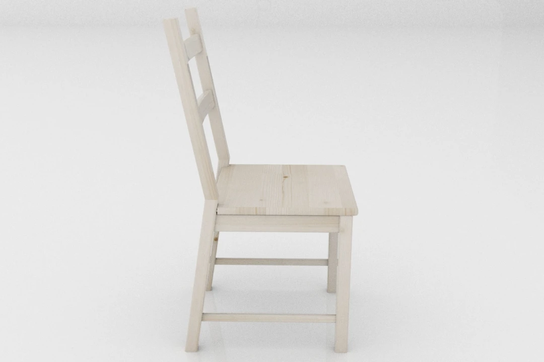مدل سه بعدی صندلی مدرن و زیبا چوبی سفید