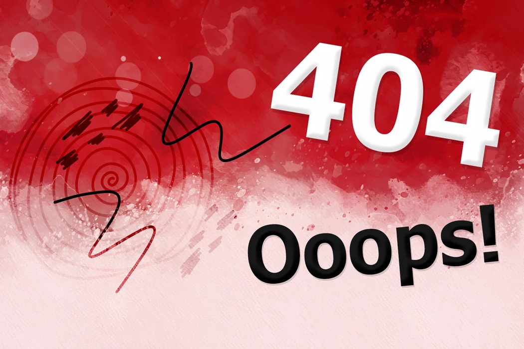 قالب لایه باز صفحه 404 قرمز