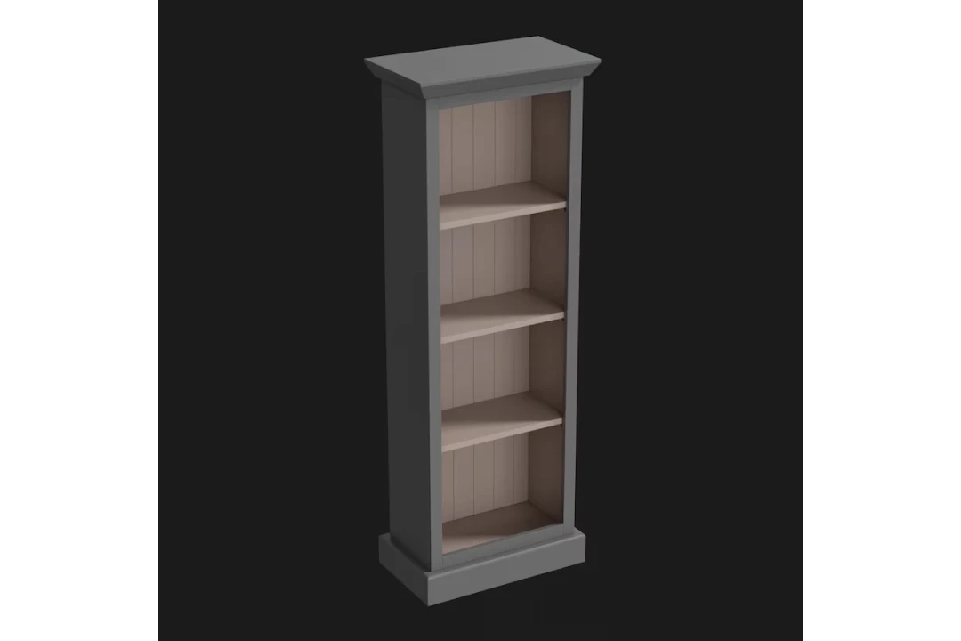 مدل سه بعدی قفسه کتابخانه