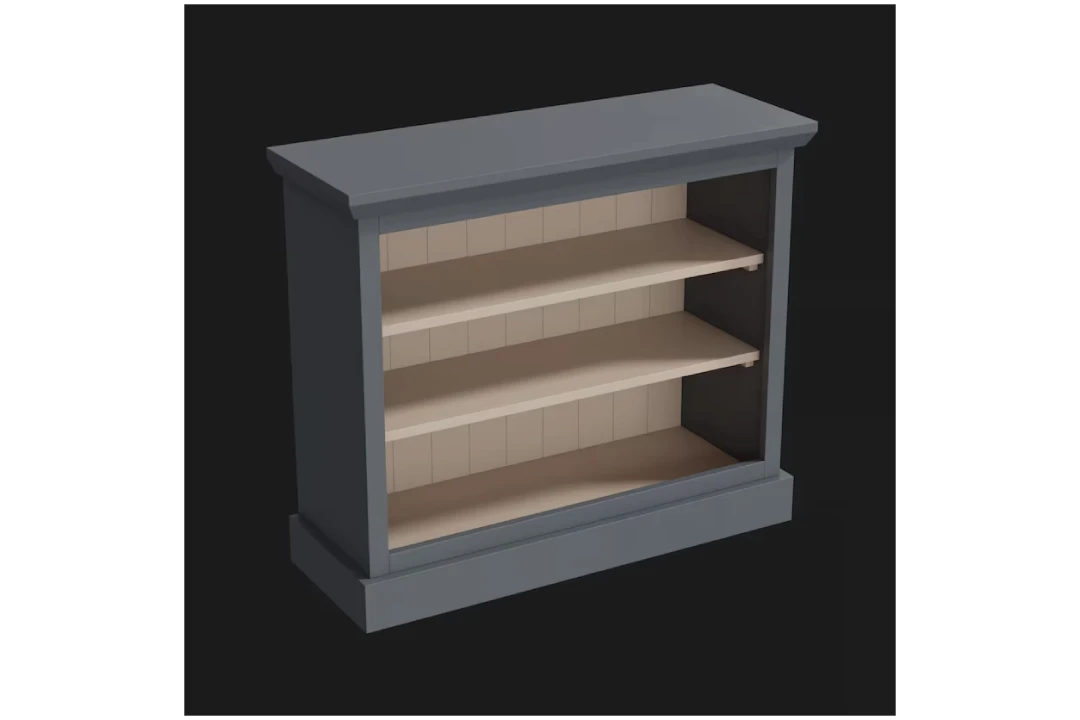 مدل سه بعدی قفسه کتابخانه