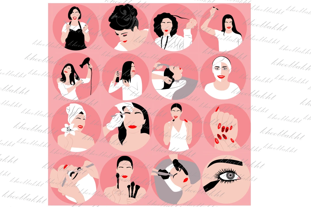 دانلود 16 کاور هایلایت استوری اینستاگرام مخصوص آرایشگاه زنانه در دو فرمت jpg و pdf