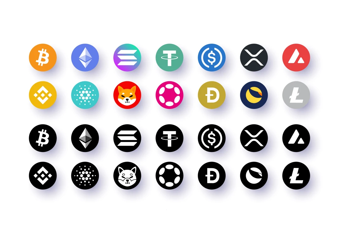 مجموعه لوگوهای محبوب ارزهای دیجیتال
