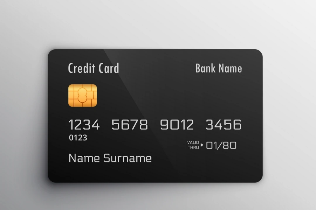 طرح کارت اعتباری لایه باز و قابل ویرایش