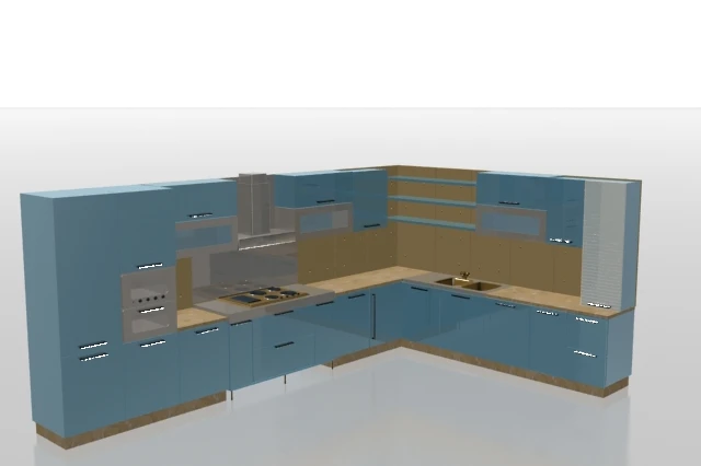 مدل کابینت های آشپزخانه به همراه   متریال تردی مکس