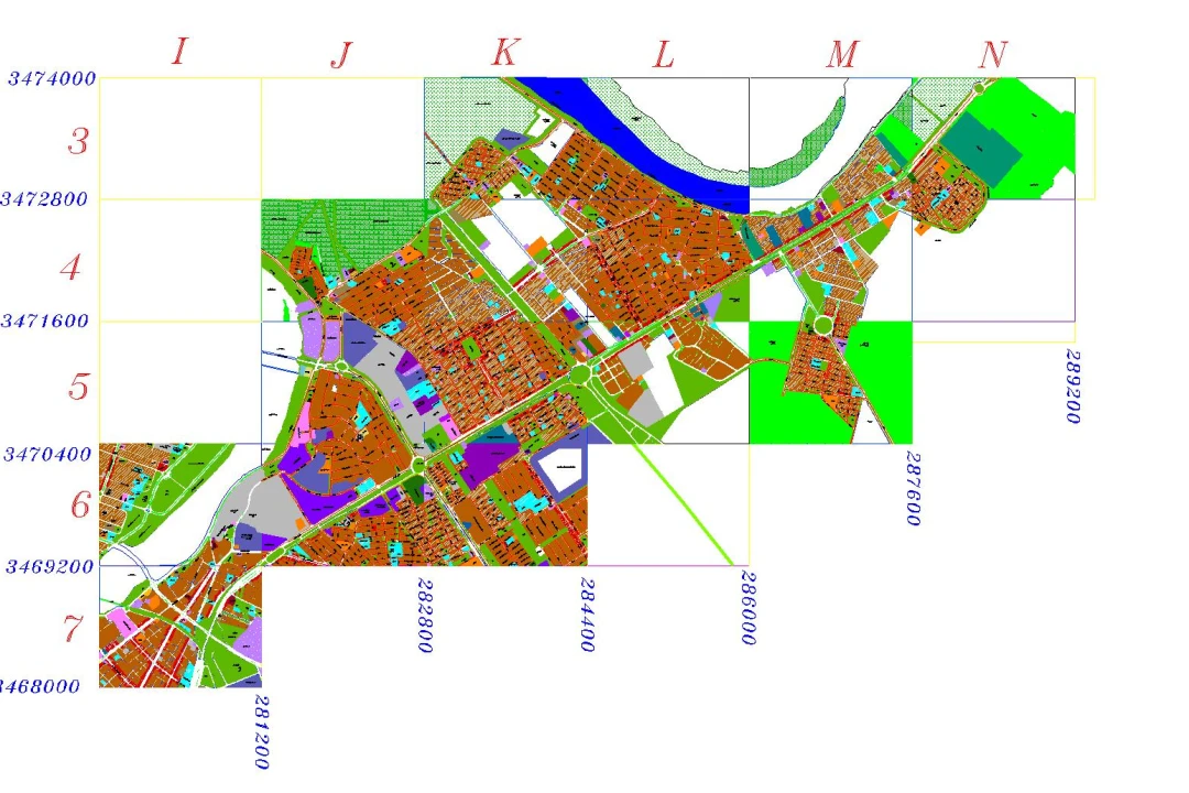 نقشه اتوکد محله زیتون اهواز