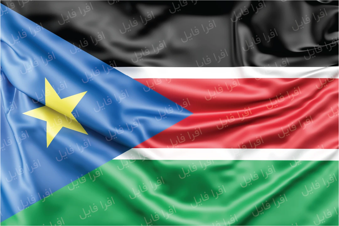 عکس با کیفیت از پرچم کشور سودان جنوبی