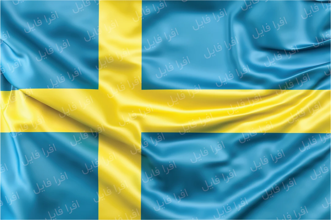 عکس با کیفیت از پرچم کشور سوئد