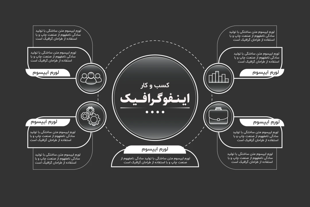 فایل لایه باز اینفوگرافیک همراه با پوشه فونت های به کار رفته