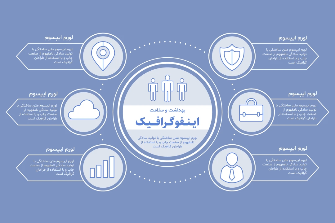 فایل لایه باز اینفوگرافیک همراه با پوشه فونت های به کار رفته