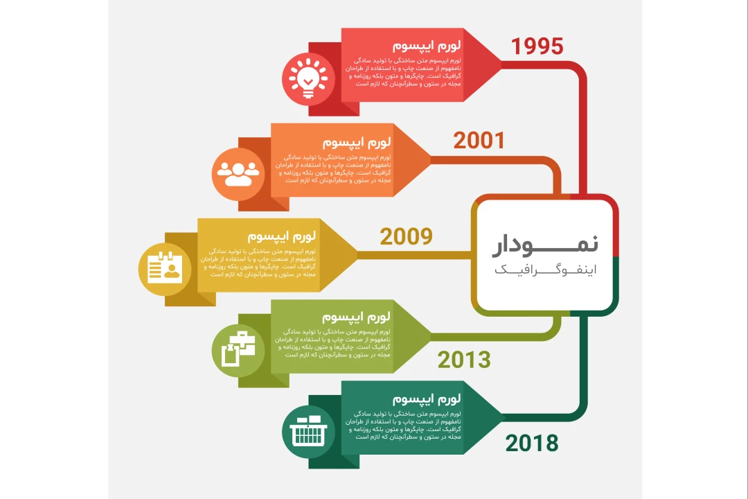 فایل لایه باز اینفوگرافیک همراه با پوشه فونت