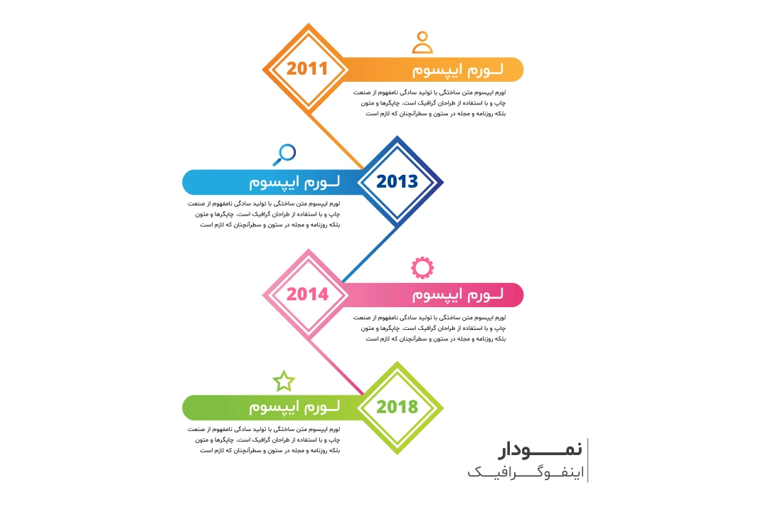 فایل لایه باز اینفوگرافیک همراه با پوشه فونت