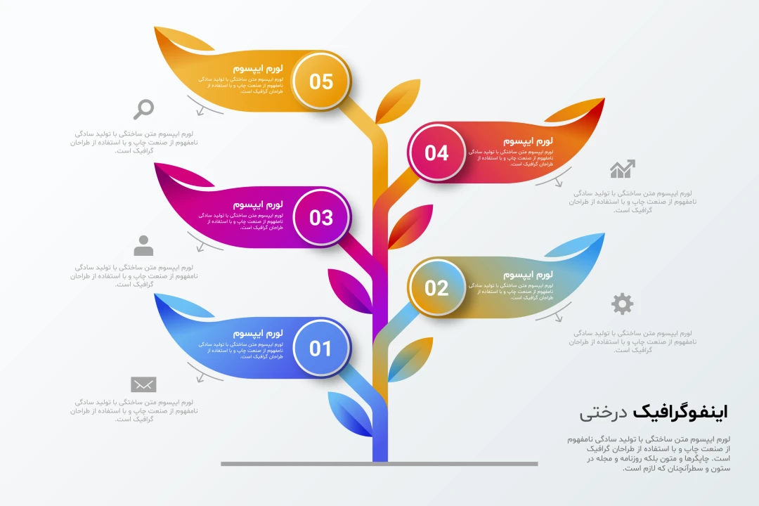 فایل لایه باز اینفوگرافیک همراه با پوشه فونت