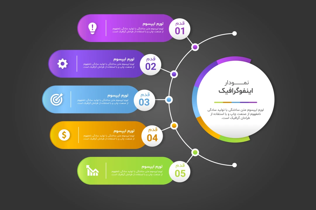 فایل لایه باز اینفوگرافیک همراه با پوشه فونت