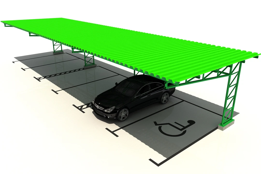 مدل سه بعدی سایبان خودرو به ابعاد 5.50*19 متر