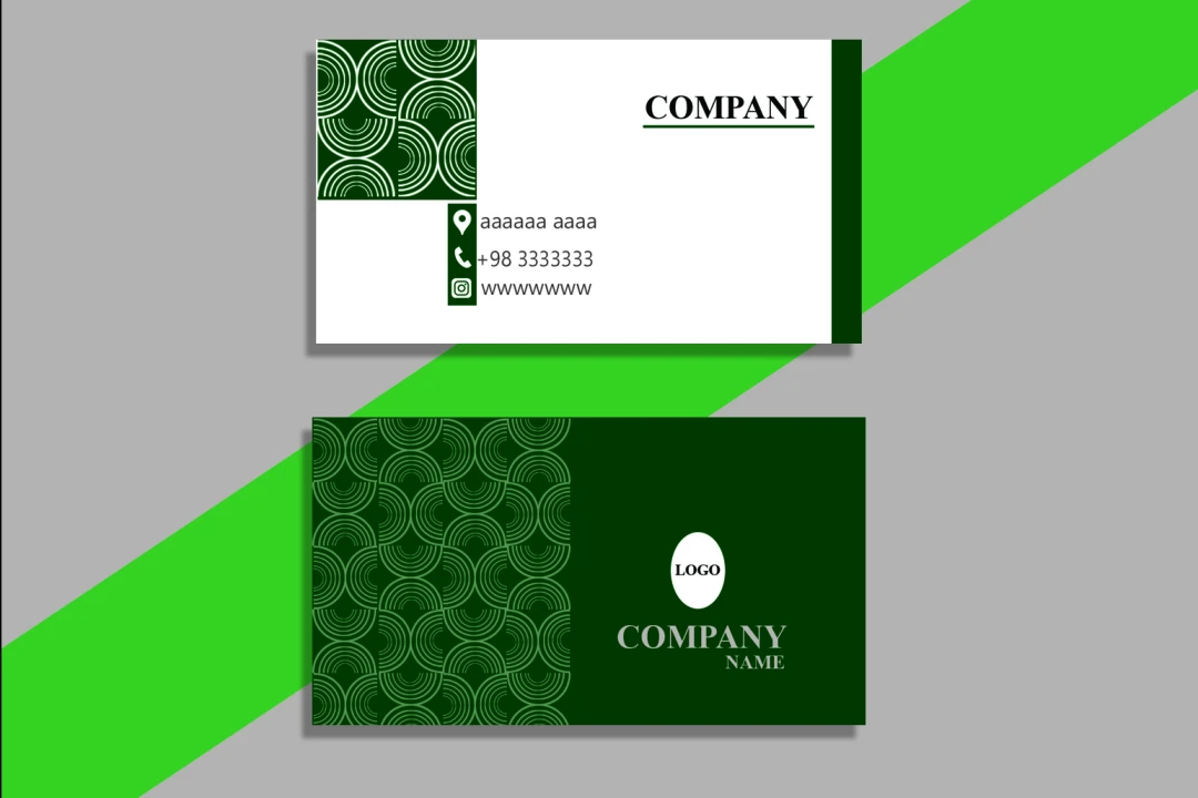 کارت ویزیت-لایه باز-فتوشاپ سبز