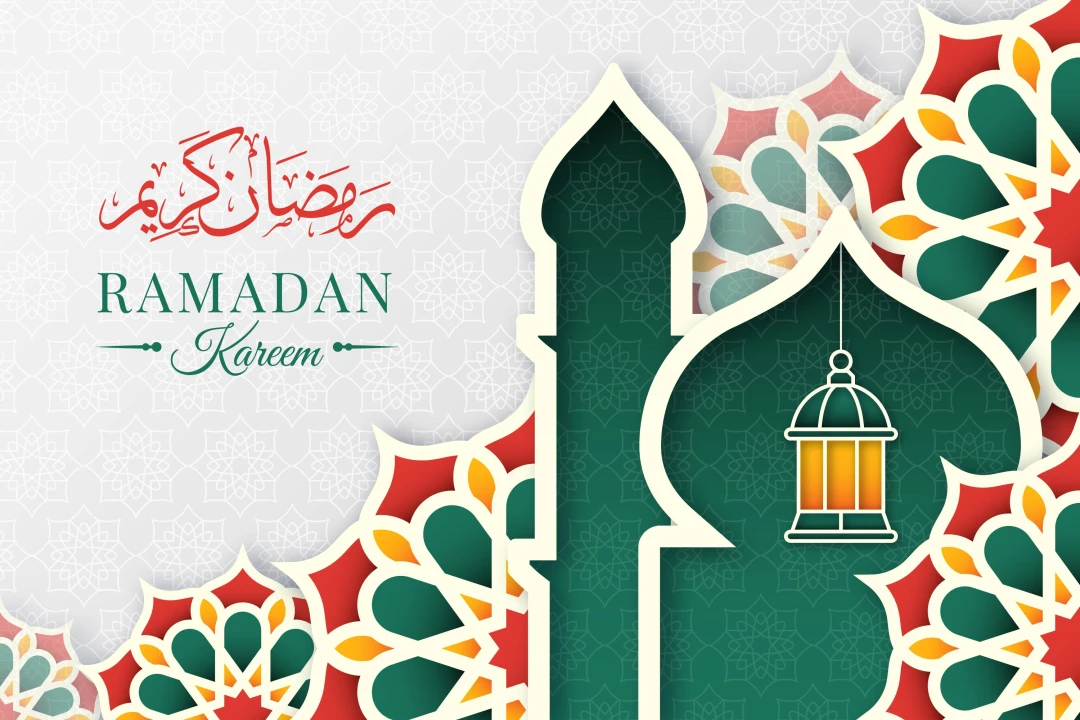 فایل لایه باز پس زمینه ماه رمضان