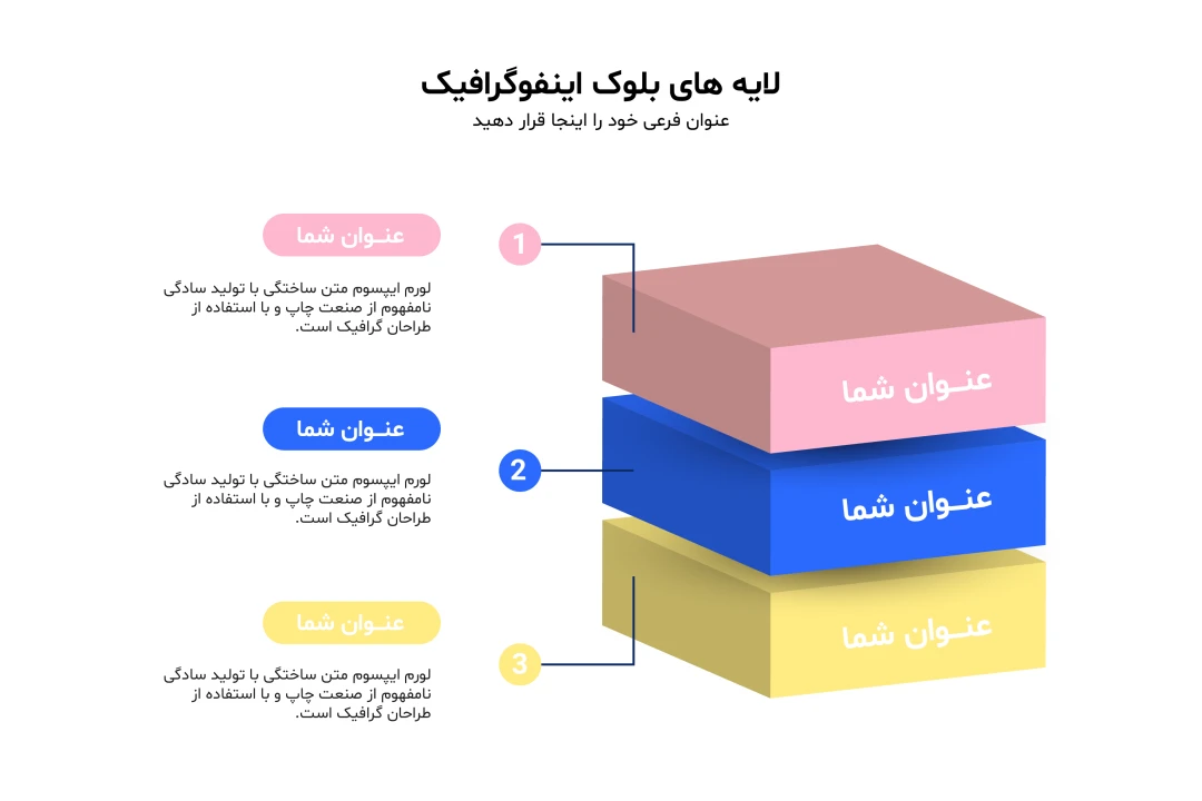 فایل لایه باز اینفوگرافیک همراه با پوشه فونت