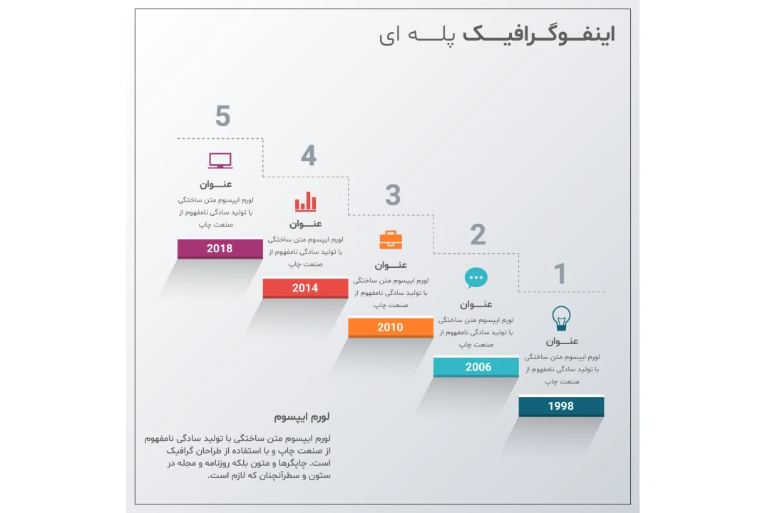 فایل لایه باز اینفوگرافیک همراه با پوشه فونت