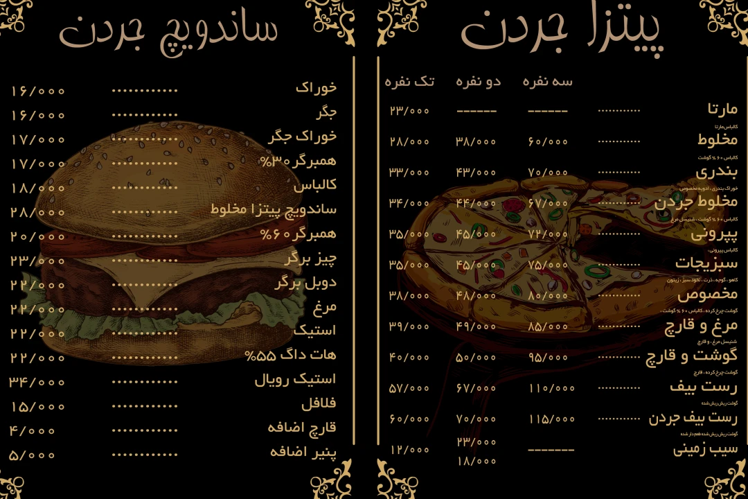 طرح لایه باز پیتزا فروشی