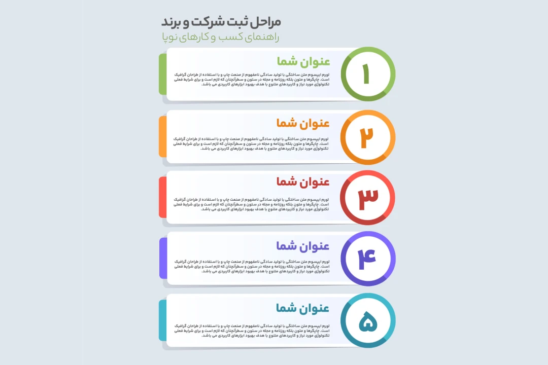 اینفوگراف لایه باز مخصوص فتوشاپ