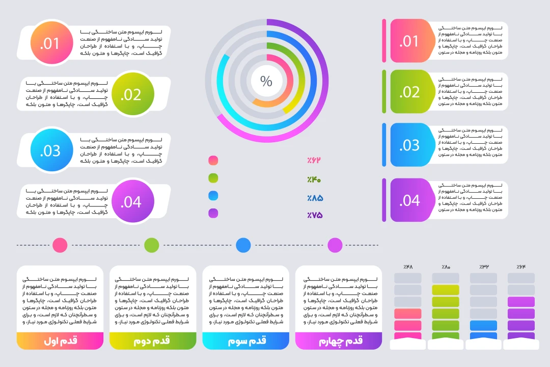 اینفوگرافیک با دو فایل فتوشاپ و ایلاستریتور به همراه فایل png