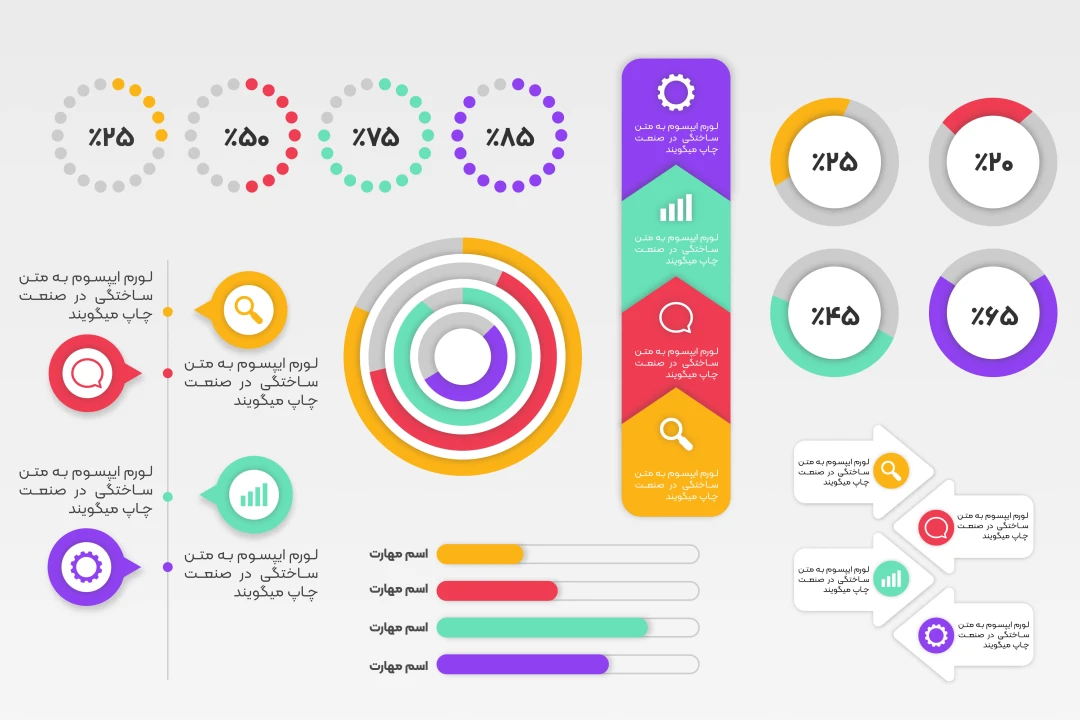 اینفوگرافیک همراه با فایل فتوشاپ و ایلاستریتور + png