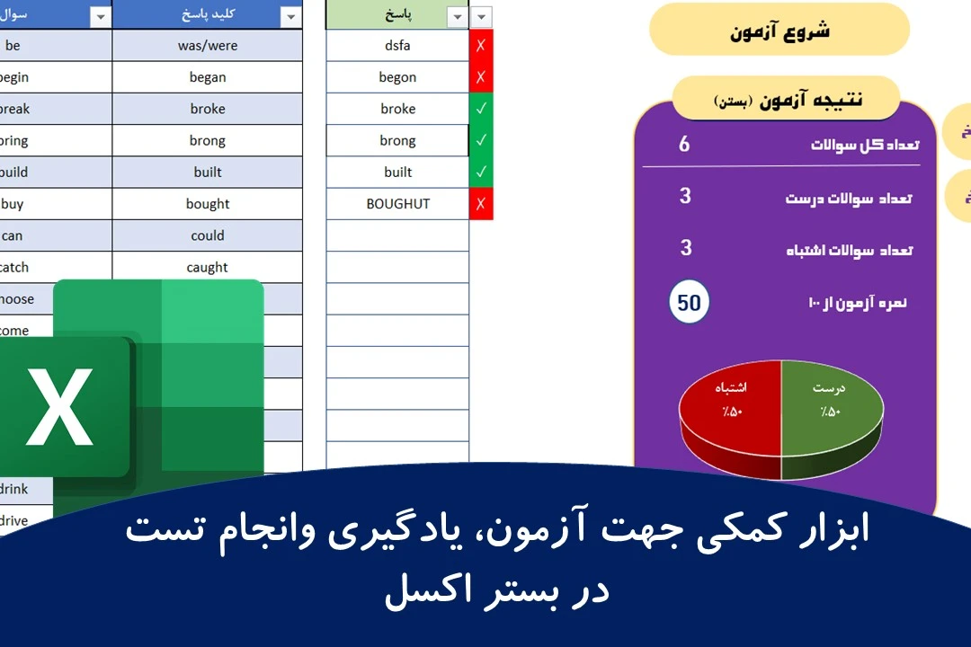 ابزار کمکی جهت آزمون، یادگیری وانجام تست در بستر اکسل