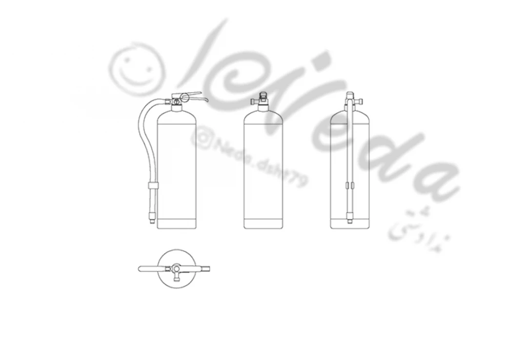 بلاک آماده کپسول آتش نشانی در اتوکد