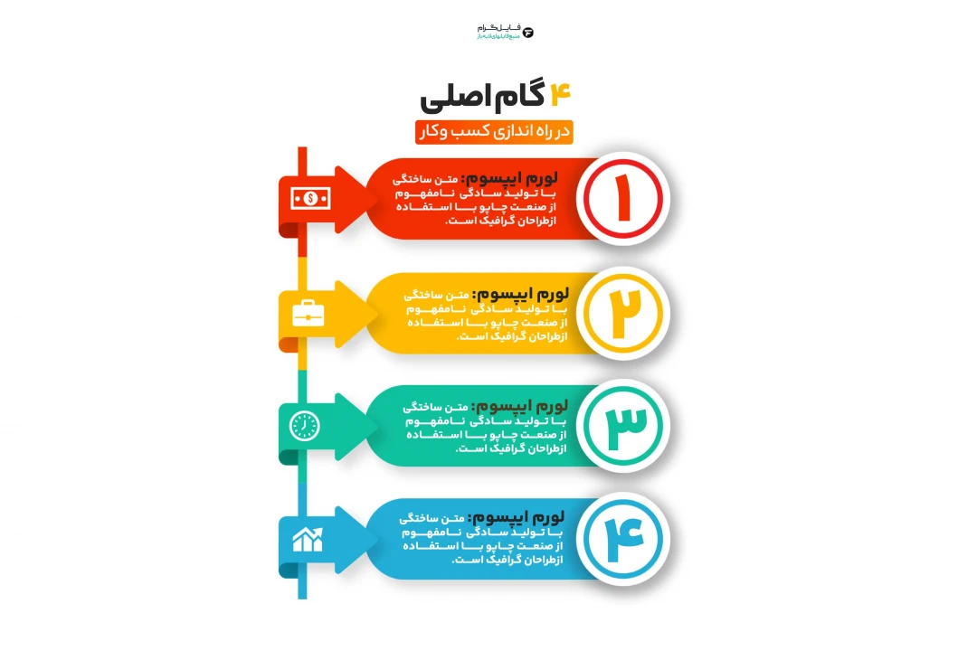 اینفوگرافیک لایهباز چهارباکس پیکان (فرمت PSD)