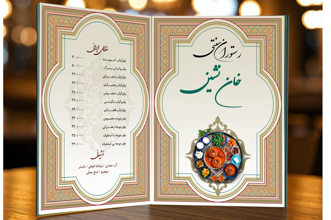 منوی رستوران سنتی شیک و خاص 2