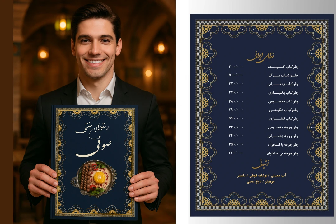 منوی رستوران سنتی ایرانی