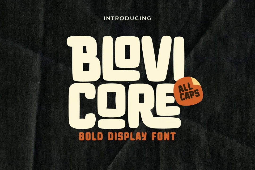 فونت پریمیوم  blovi core مناسب طراحی و لوگو تایپ