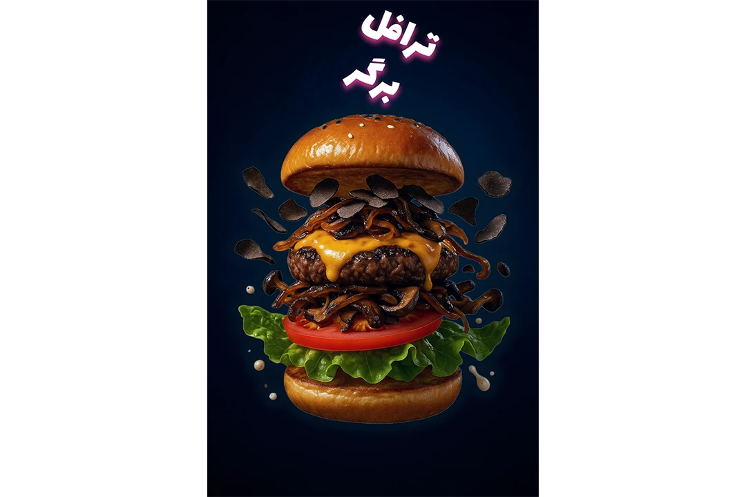 فایل لایه باز فتوشاپ همبرگر