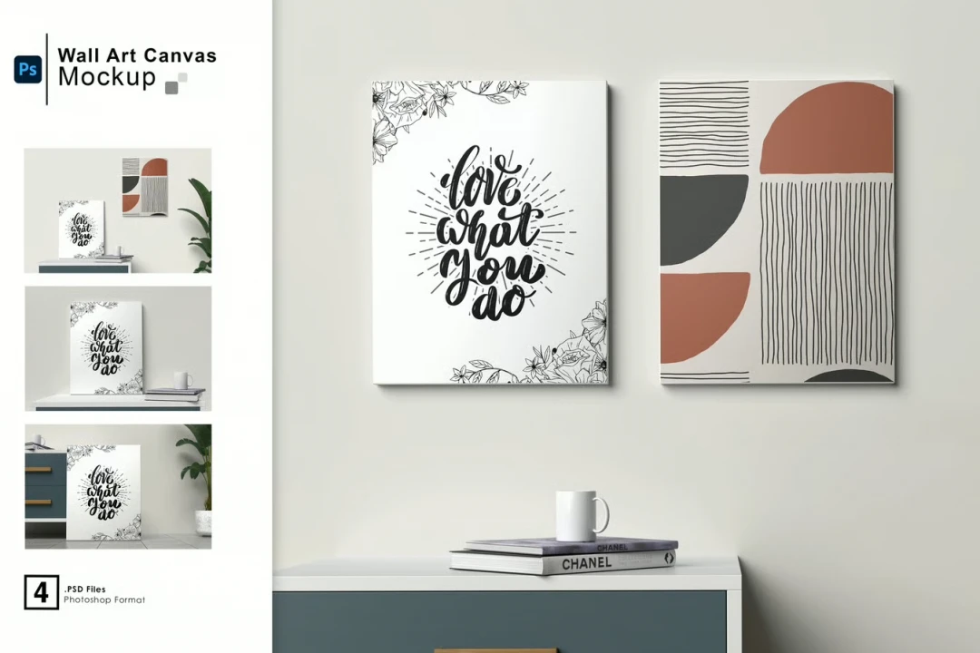 دانلود موکاپ لایه باز تابلو دیواری